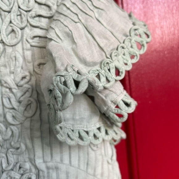 NWT SEA NEW YORK Frida mint green lined Flutter V-Neck Mini Dress M - Picture 5 of 12